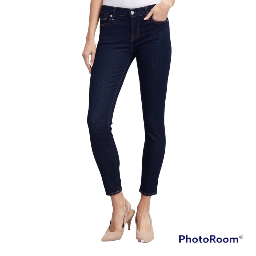 7 for All Mankind Dark Wash Skinny Jeans 26